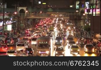 night traffic, time-lapse