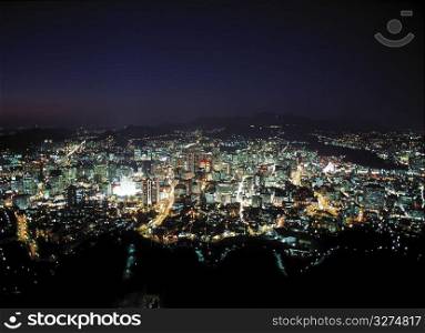 night view of city