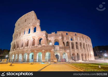 Night View of Colosseum, Rome Italy