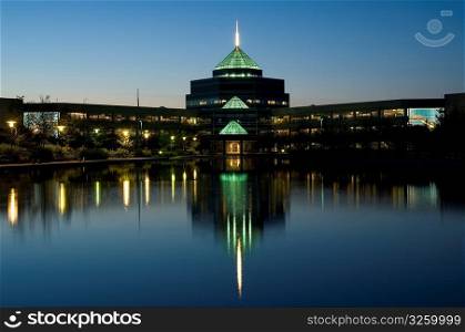Night view of The Nortel, Carling Campus Building, Ottawa Canada