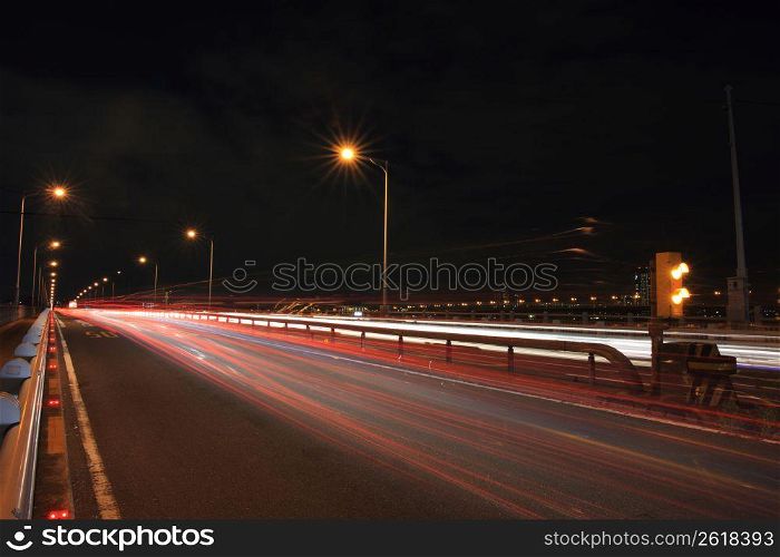 Night view road
