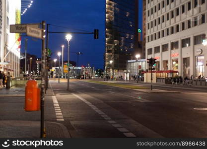 Nightlife and streets of Berlin in Germany