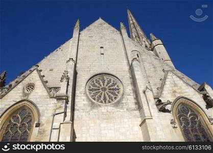 Niort ancient gothic church, Aquitaine, France