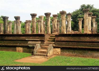 Nissanka Mala palace in Polonnaruwa, Sri Lanka
