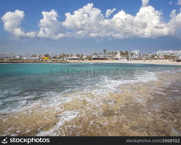 Nissi beach on Cyprus island Ayia Napa