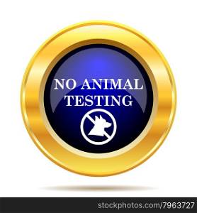 No animal testing icon. Internet button on white background.