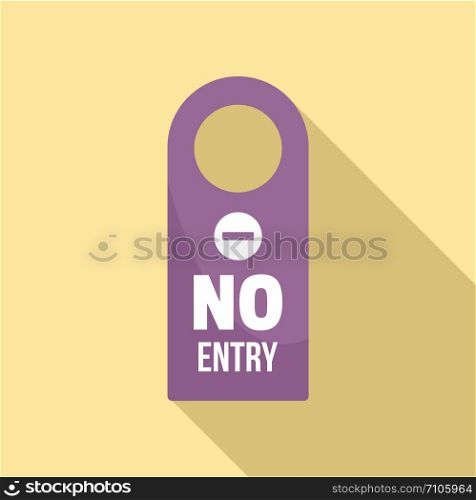 No entry room tag icon. Flat illustration of no entry room tag vector icon for web design. No entry room tag icon, flat style