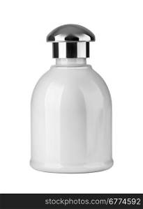 no icon meta lglass cosmetic bottle in white background