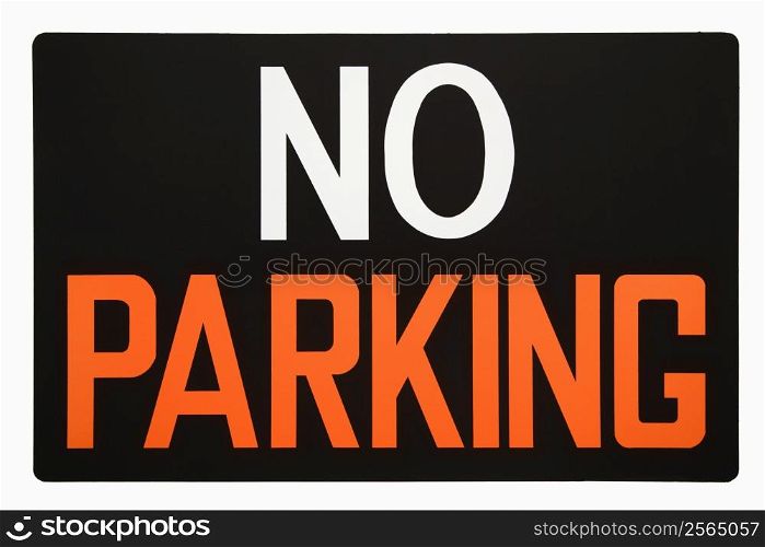 No parking sign.