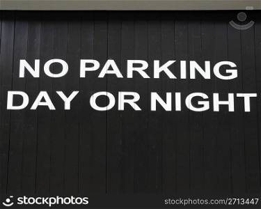 No parking sign. A road sign for a no parking area