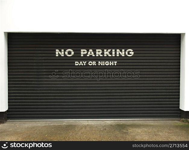No parking sign. A road sign for a no parking area
