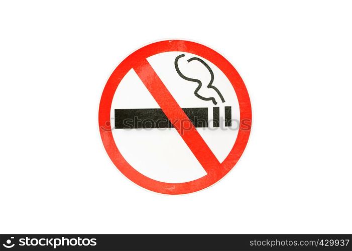 no smoking sign isolated on white background