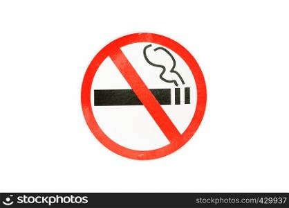 no smoking sign isolated on white background