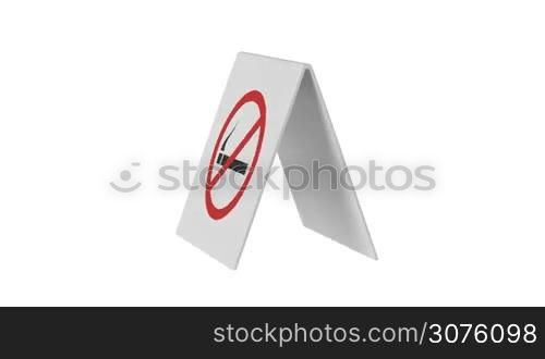 No smoking sign, spin on white background