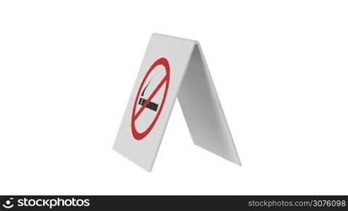 No smoking sign, spin on white background