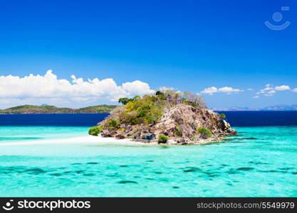 Nobody on the beauty beach with turquoise water