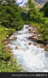Noce stream in Pejo Valley, Trentino, Italy