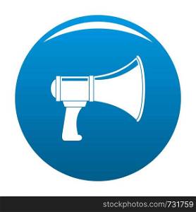 Noise of megaphone icon. Simple illustration of noise of megaphone vector icon for any design blue. Noise of megaphone icon vector blue