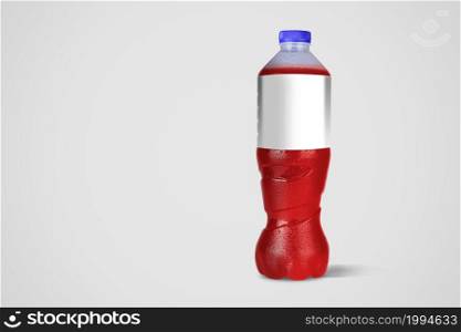 Non-alcoholic beverage bottles isolated on white background. 3D Rendering. fit for your element design.