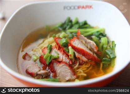 Noodle with grilled pork Chinese food