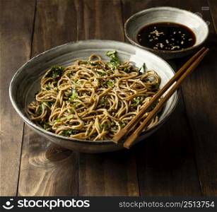 noodles bowl arrangement