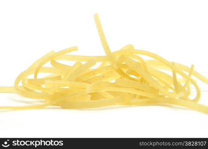 Noodles on white