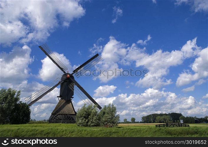 Noordeveldse mill near Dussen in the municipality Werkendam in the Dutch province Noord-Brabant. Noordeveldse mill near Dussen
