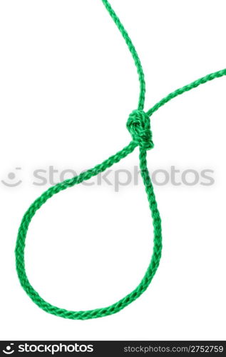 noose from a cord. Isolated on a white background