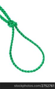 noose from a cord. Isolated on a white background