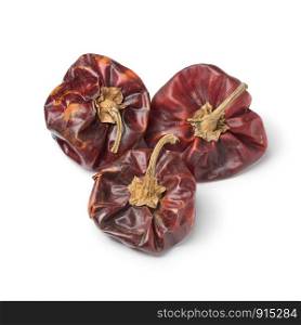 Nora, spanish dried pepper, isolated on white background