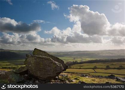 Norber Erratics landscape in Yorkshire Dales National Park