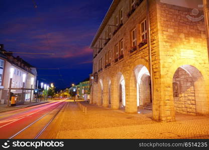 Nordhausen archs buildings Rathaus Harz Germany. Nordhausen archs buildings stadt in Harz Thuringia of Germany