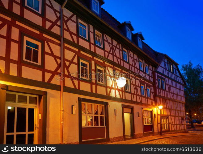 Nordhausen city at sunset in Thuringia Germany. Nordhausen city facades at sunset in Thuringia Germany