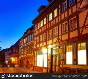 Nordhausen city at sunset in Thuringia Germany. Nordhausen city facades at sunset in Thuringia Germany