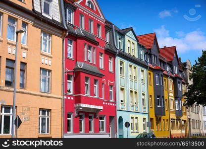 Nordhausen downtown facades Thuringia Germany. Nordhausen downtown facades in Harz Thuringia of Germany