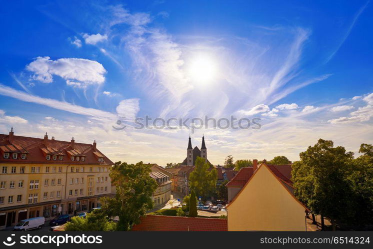 Nordhausen skyline in Harz Thuringia of Germany