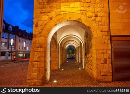 Nordhausen stadthaus archs in Harz Thuringia of Germany. Nordhausen stadthaus archs in Harz Germany