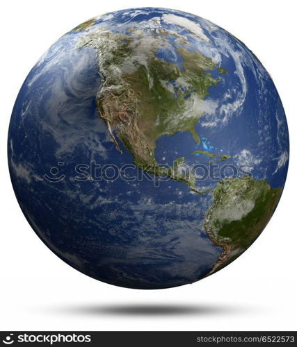 North America 3d rendering planet. North America. Elements of this image furnished by NASA 3d rendering. North America 3d rendering planet