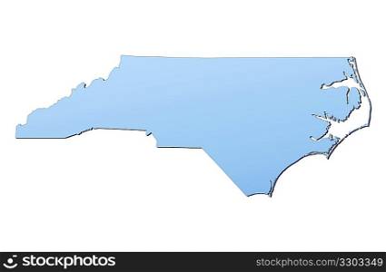 North Carolina(USA) map