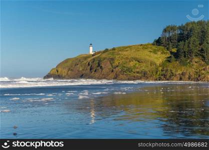 North Head Lighthouse at Pacific coast, Cape Disappointment, built in 1898, WA, USA