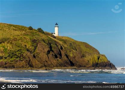 North Head Lighthouse at Pacific coast, Cape Disappointment, built in 1898, WA, USA