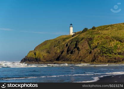 North Head Lighthouse at Pacific coast, Cape Disappointment, built in 1898, WA, USA