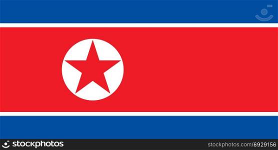 North Korean Flag of North Korea. the North Korean national flag of North Korea, Asia
