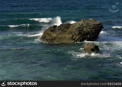 north of spain rocks on the coast of asturias