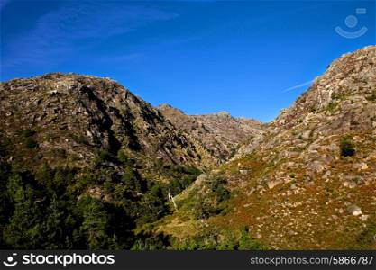 north portuguese mountains at the national park