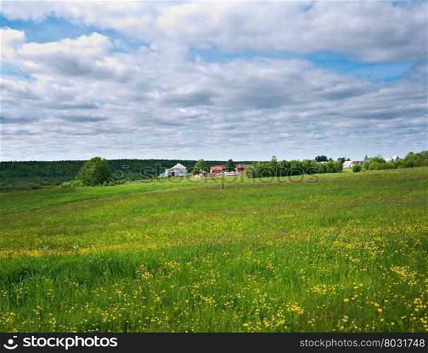 North Russian village.Arkhangelsk region .Russian North.
