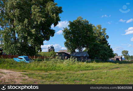 North Russian village. Kenozerye. Arkhangelsk region, Russia