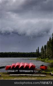 Northern Storm Clouds Canada Saskatchewan canoe rental
