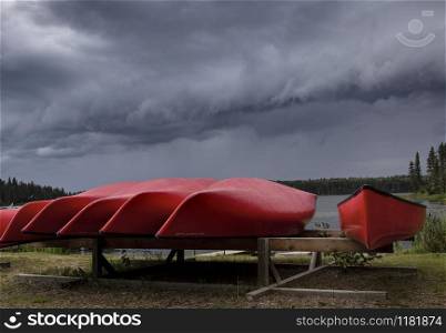 Northern Storm Clouds Canada Saskatchewan canoe rental