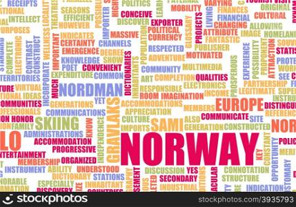 Norway as a Country Abstract Art Concept